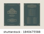 restaurant menu design. vector... | Shutterstock .eps vector #1840675588