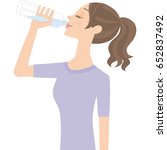 woman who drinks water | Shutterstock .eps vector #652837492
