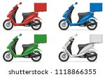 delivery scooter vector mockup... | Shutterstock .eps vector #1118866355