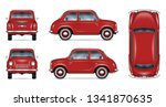 small retro car vector mockup... | Shutterstock .eps vector #1341870635