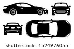 sports car silhouette on white... | Shutterstock .eps vector #1524976055