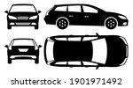 station wagon car silhouette on ... | Shutterstock .eps vector #1901971492