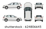 car vector template on white... | Shutterstock .eps vector #624806645