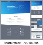 one page website design... | Shutterstock .eps vector #700408705