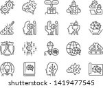 ai engineer line icon set.... | Shutterstock .eps vector #1419477545