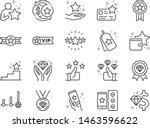 royalty program line icon set.... | Shutterstock .eps vector #1463596622