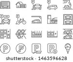 Parking Line Icon Set. Included ...