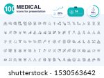 100 medical line icon for... | Shutterstock .eps vector #1530563642
