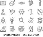chemistry lab icon set.... | Shutterstock .eps vector #1581617935