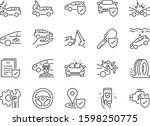 car insurance icon set.... | Shutterstock .eps vector #1598250775