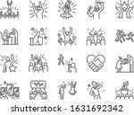 idol line icon set. included... | Shutterstock .eps vector #1631692342