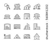 property and accommodation icon ... | Shutterstock .eps vector #560841202