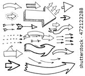 arrow doodles. set of arrows... | Shutterstock .eps vector #472123288