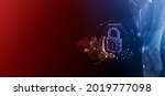 Cyber security network. padlock ...