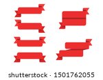 banner ribbon vector set  red... | Shutterstock .eps vector #1501762055