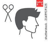 man haircut glyph icon ... | Shutterstock .eps vector #2169919125