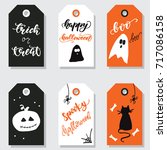 Set Of Gift Tags For Halloween. ...