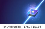 cpu isometric banner. control... | Shutterstock .eps vector #1767716195