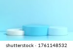 podium in abstract blue... | Shutterstock .eps vector #1761148532