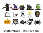halloween symbols collection.... | Shutterstock .eps vector #1518425102