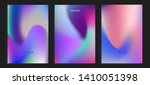 set of abstract holographic... | Shutterstock .eps vector #1410051398
