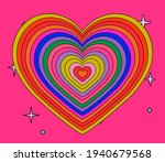 hypnotic heart shaped tunnel.... | Shutterstock .eps vector #1940679568