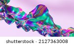 iridescent holographic flowing... | Shutterstock . vector #2127363008