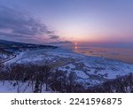 Shiretoko, Dusk, Drift Ice and Sea of Okhotsk