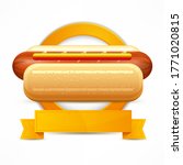 hotdog stylized circle logo... | Shutterstock .eps vector #1771020815