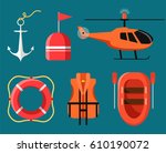 Marine Icon Set Of Sea Safety ...
