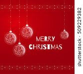 merry christmas card.... | Shutterstock .eps vector #509229382