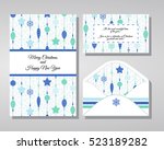 invitation to a christmas party.... | Shutterstock .eps vector #523189282