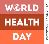 world health day. logo with the ... | Shutterstock .eps vector #1673272165