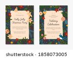 set of christmas and happy new... | Shutterstock .eps vector #1858073005