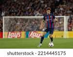 Small photo of Spain, Barcelona, oct 12 2022: Marcos Alonso (fc Barcelona defender) dribbles in front court in the second half during soccer game FC BARCELONA vs FC INTER, UCL 2022-2023 Group C matchday4 at Camp Nou
