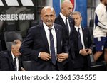 Small photo of Italy, Milan, september 12 2023: Luciano Spalletti (Italy manager) walks in the bench prior to kick-off during soccer game Italy vs Ukraine, European Qualifiers EURO2024 San Siro Stadium