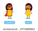 courage and fear antonyms word... | Shutterstock .eps vector #1973080862