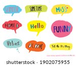cute vector speech bubble... | Shutterstock .eps vector #1902075955