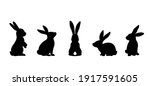 Silhouettes Of Easter Bunnies...