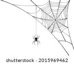 corner spider web with black... | Shutterstock .eps vector #2015969462