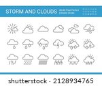 set of simple climate icons.... | Shutterstock .eps vector #2128934765