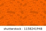 seamless pattern halloween... | Shutterstock .eps vector #1158241948