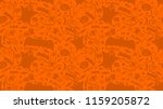 seamless pattern halloween... | Shutterstock .eps vector #1159205872
