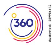 360 degrees modern company logo ... | Shutterstock .eps vector #689986642