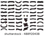 banner black vector icon set on ... | Shutterstock .eps vector #488920438