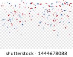 red and blue confetti isolated... | Shutterstock .eps vector #1444678088