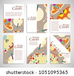 set of a4 cover  abstract... | Shutterstock .eps vector #1051095365