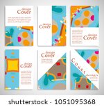 set of a4 cover  abstract... | Shutterstock .eps vector #1051095368