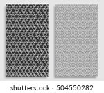 seamless line patterns set ... | Shutterstock .eps vector #504550282