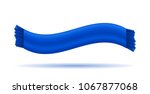 blue scarf on white background  ... | Shutterstock .eps vector #1067877068